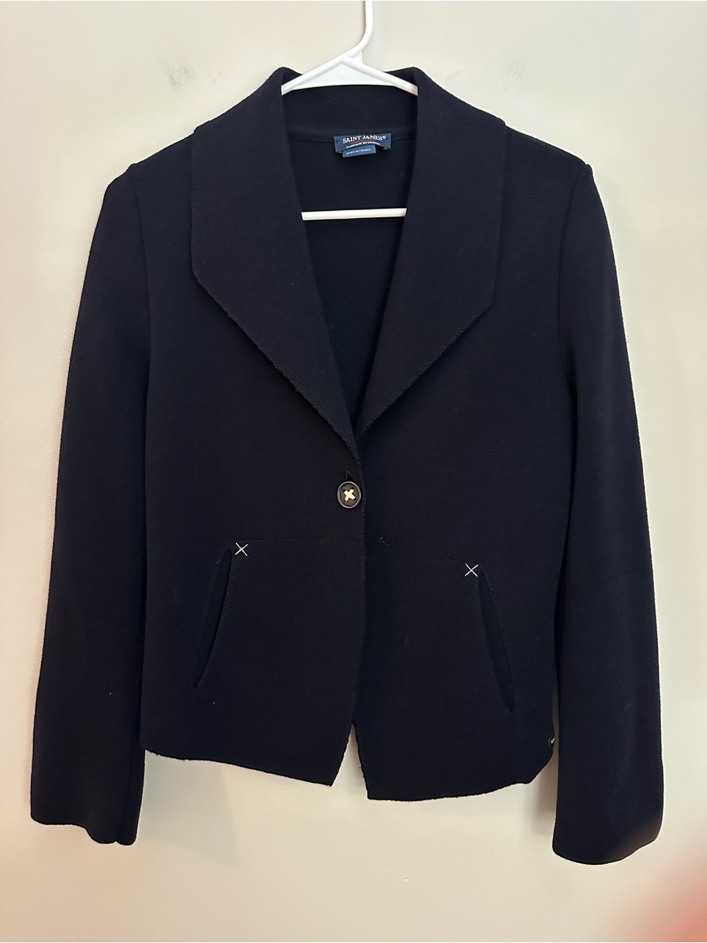 Saint James Rare Vintage Wool Blazer Navy Size 4 Like New